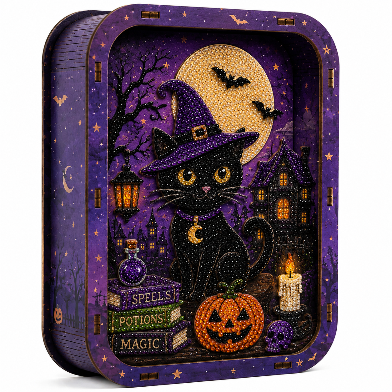 Plymagic DIY Pearl Art - Halloween Wooden Tabletop