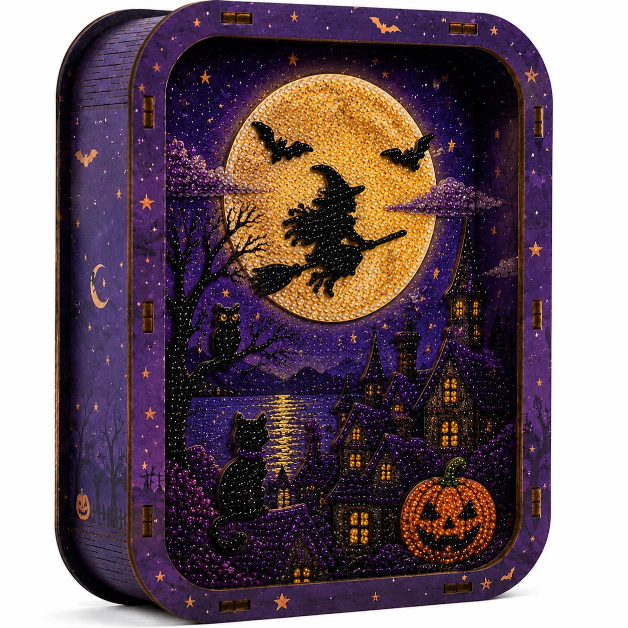 Plymagic DIY Pearl Art - Halloween Wooden Tabletop