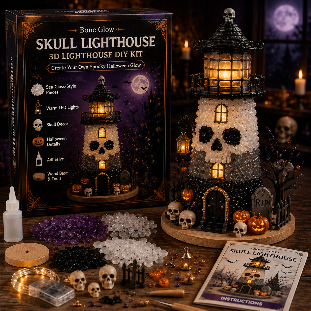 🎄 Halloween Sea‑Glass Lighthouse DIY Kits