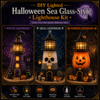 🎄 Halloween Sea‑Glass Lighthouse DIY Kits