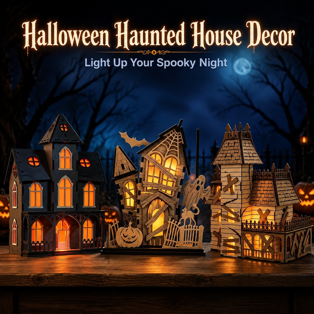 Plymagic DIY Mini House - Halloween Haunted House Decorations