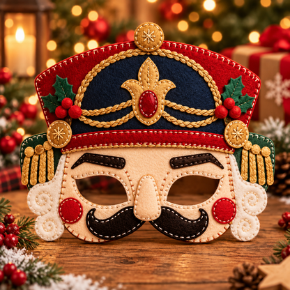 🎄 Handmade Christmas Felt Masks | Cute Holiday Party Costumes & Festive Dress-Up Accessories
