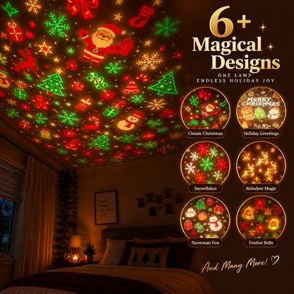 🎄Christmas Ceiling Projector – 6 Magical Light Effects for Instant Holiday Magic ✨