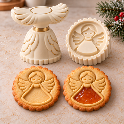 Christmas Jam Cookie Press – Festive Character Handles & Embossed Designs