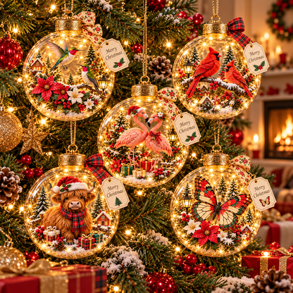 🎅 2026 Christmas Gift 50% Off - 3D Christmas Animal Globe Ornaments