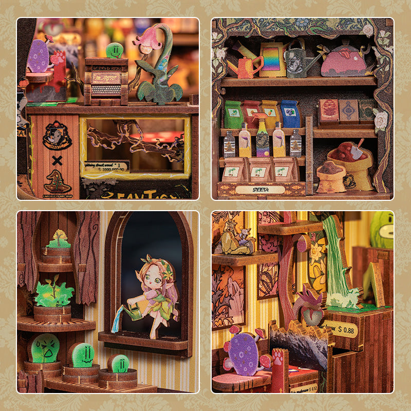 Plymagic DIY Book Nook - Fantacy Plant Shop