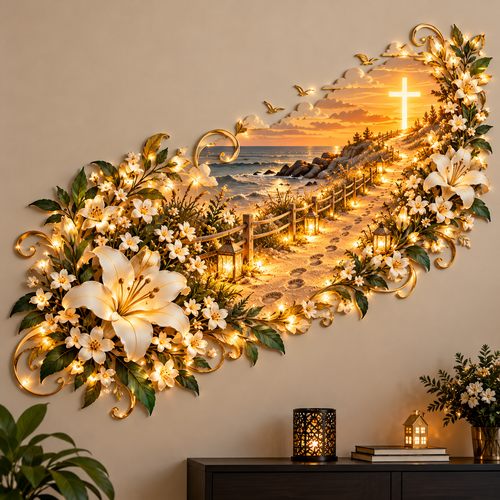 Nativity Wall Art – Holy Family & Bethlehem Star Christmas Decoration