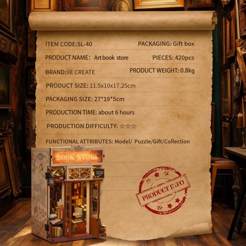 Plymagic DIY Book Nook - Art Bookstore