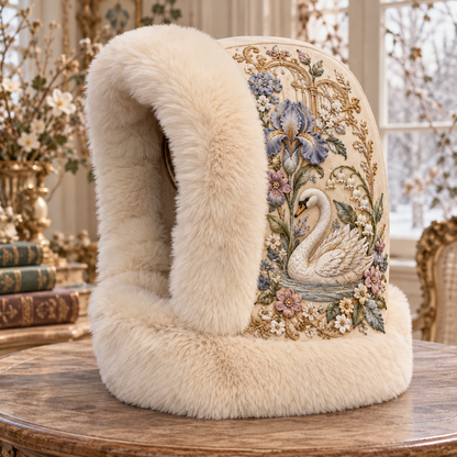 ❄️ Women’s Vintage Floral Plush-Lined Winter Hood