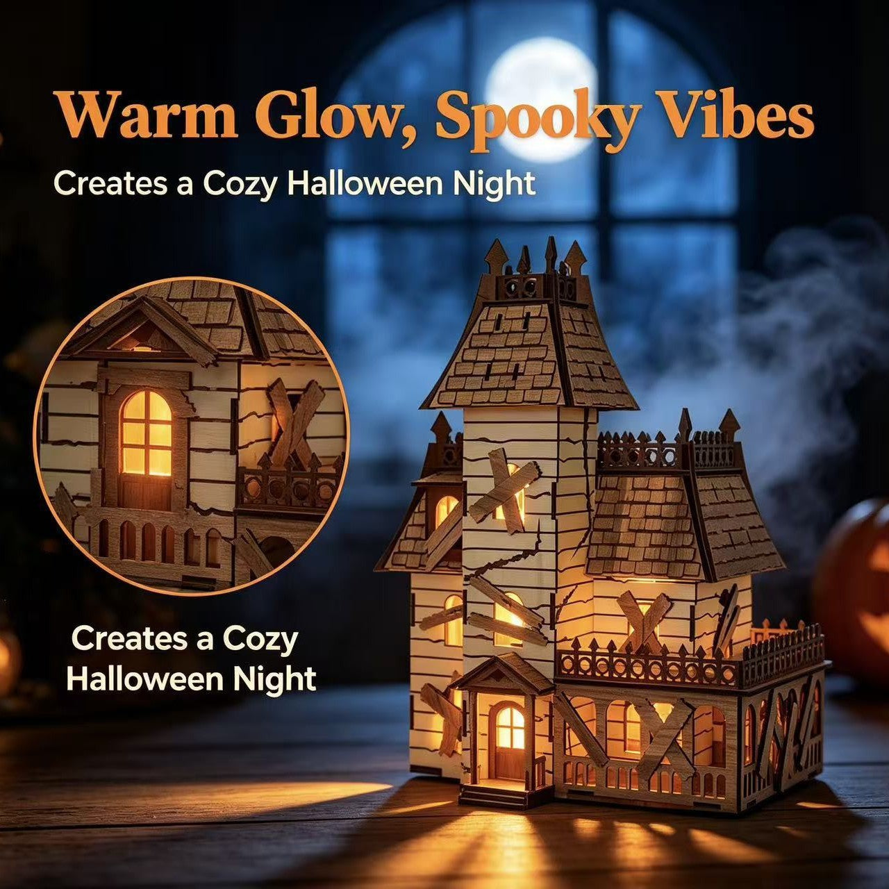 Plymagic DIY Mini House - Halloween Haunted House Decorations
