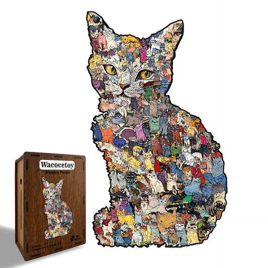 Plymagic Puzzle - Colorful Cat
