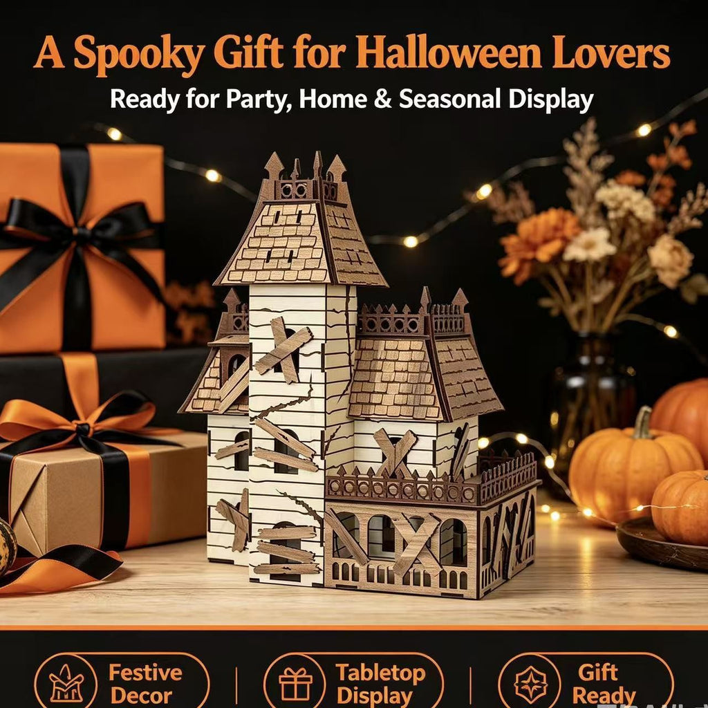 Plymagic DIY Mini House - Halloween Haunted House Decorations