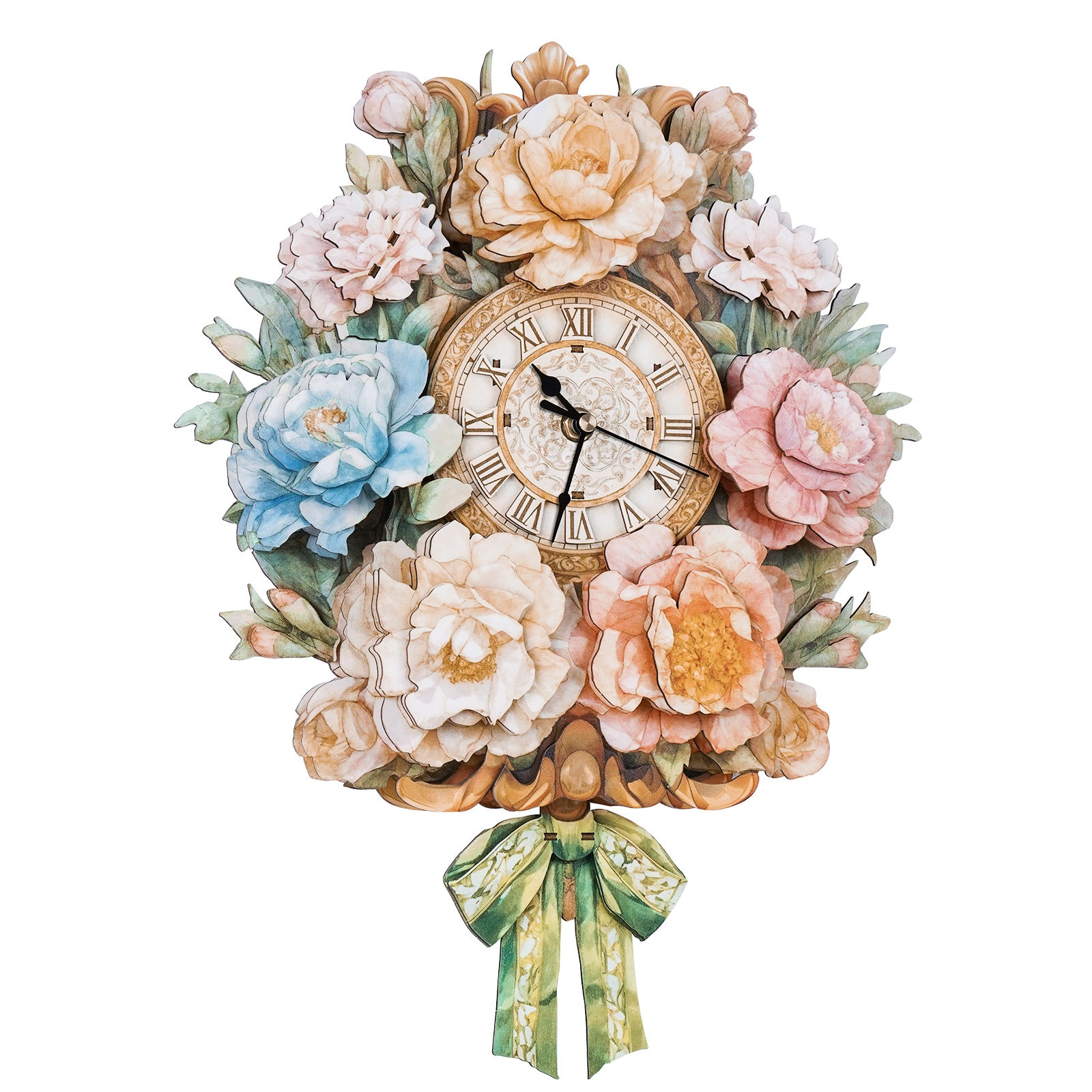 Plymagic DIY Assembled Clock - Flowers