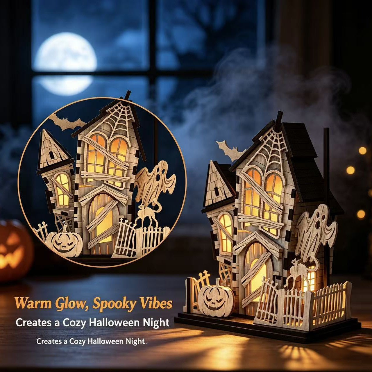 Plymagic DIY Mini House - Halloween Haunted House Decorations