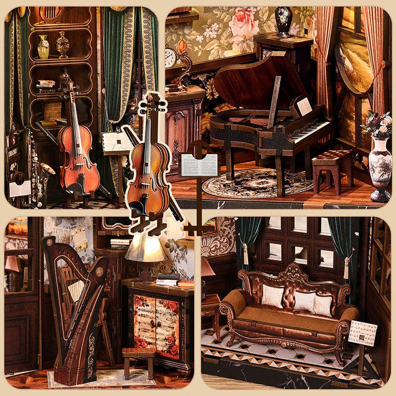 Plymagic DIY Mini House - Composer's Cube: Grand Quartet in Four Acts