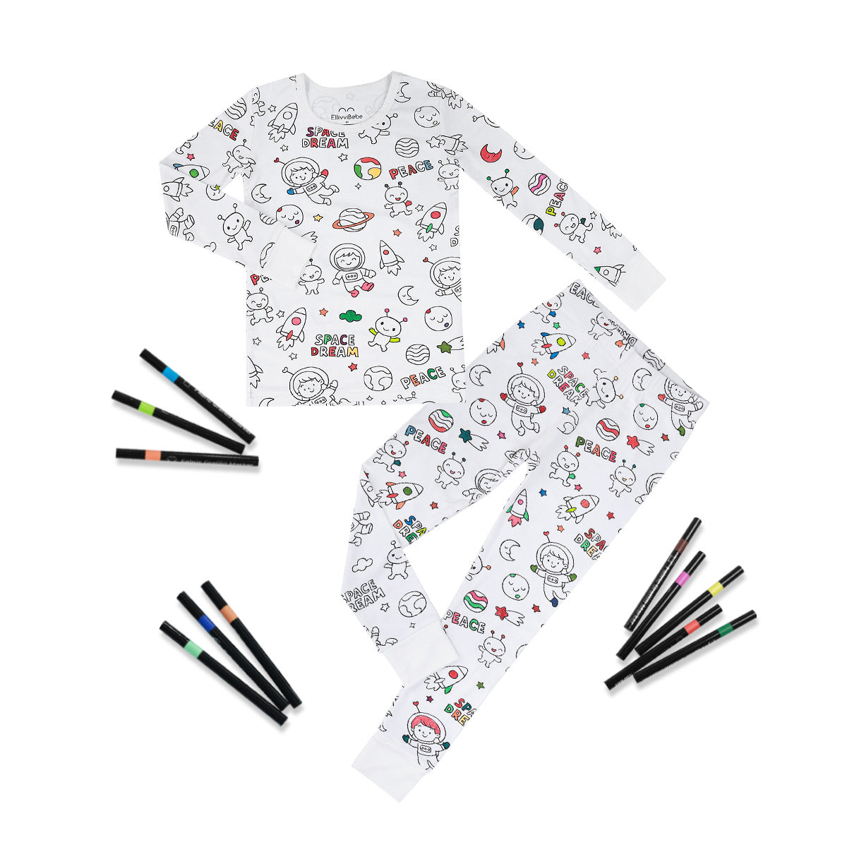 Kids' Bamboo Coloring Pajama Set