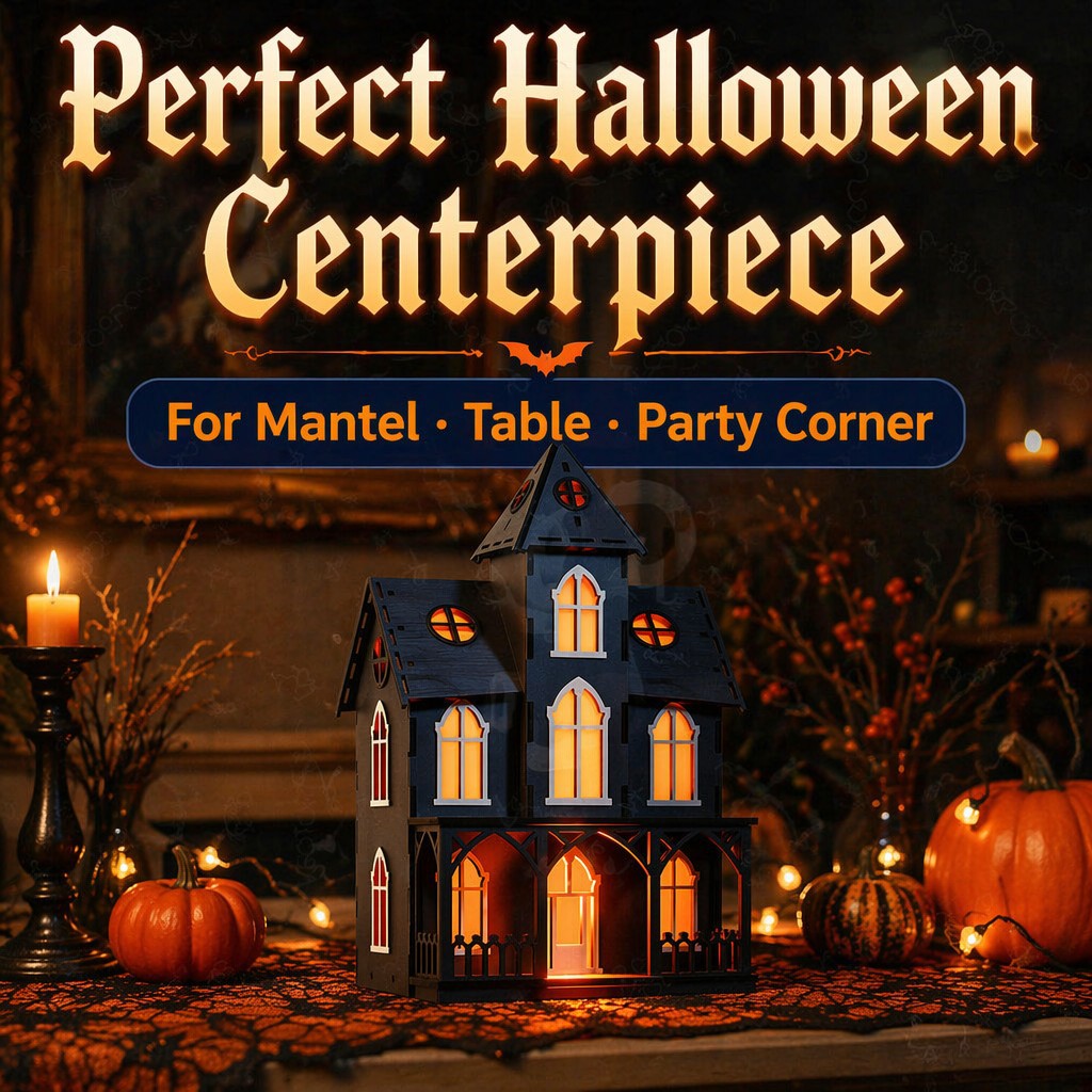 Plymagic DIY Mini House - Halloween Haunted House Decorations