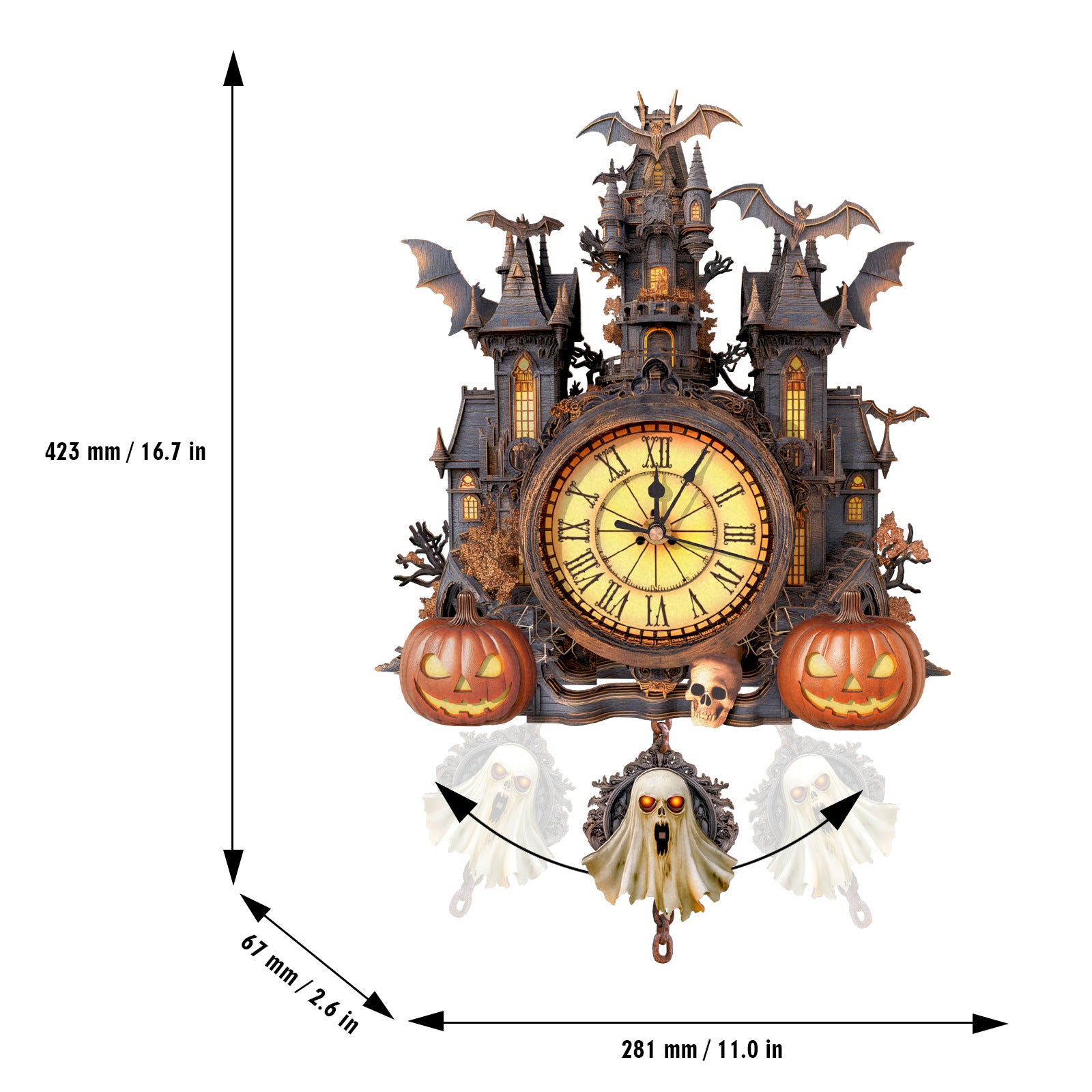 Plymagic DIY Assembled Clock - Horror Castle