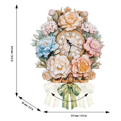 Plymagic DIY Assembled Clock - Flowers