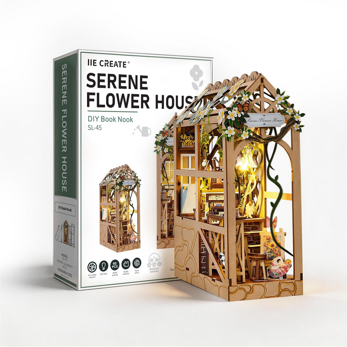Plymagic DIY Book Nook - Serene Flower House