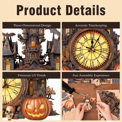 Plymagic DIY Assembled Clock - Horror Castle