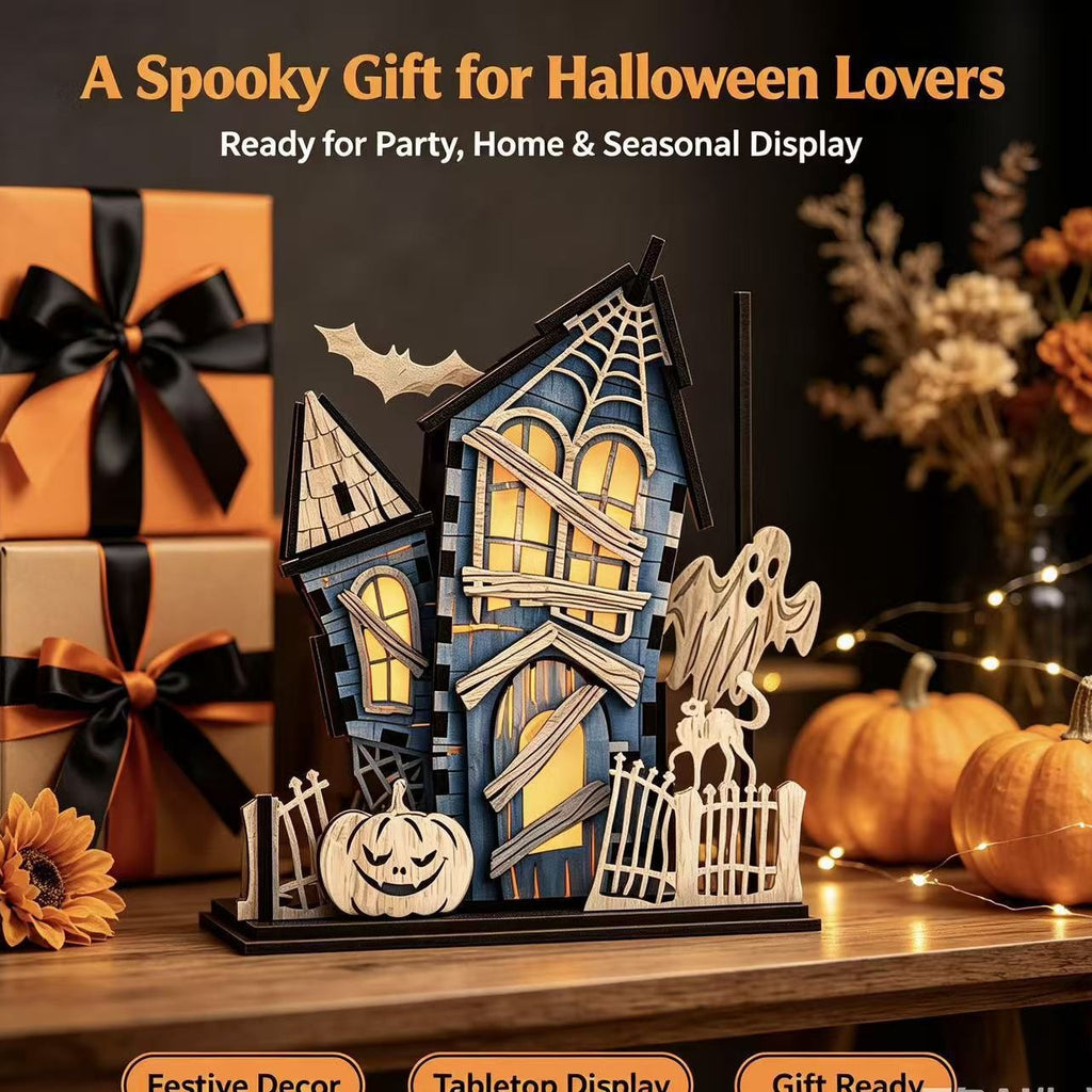 Plymagic DIY Mini House - Halloween Haunted House Decorations