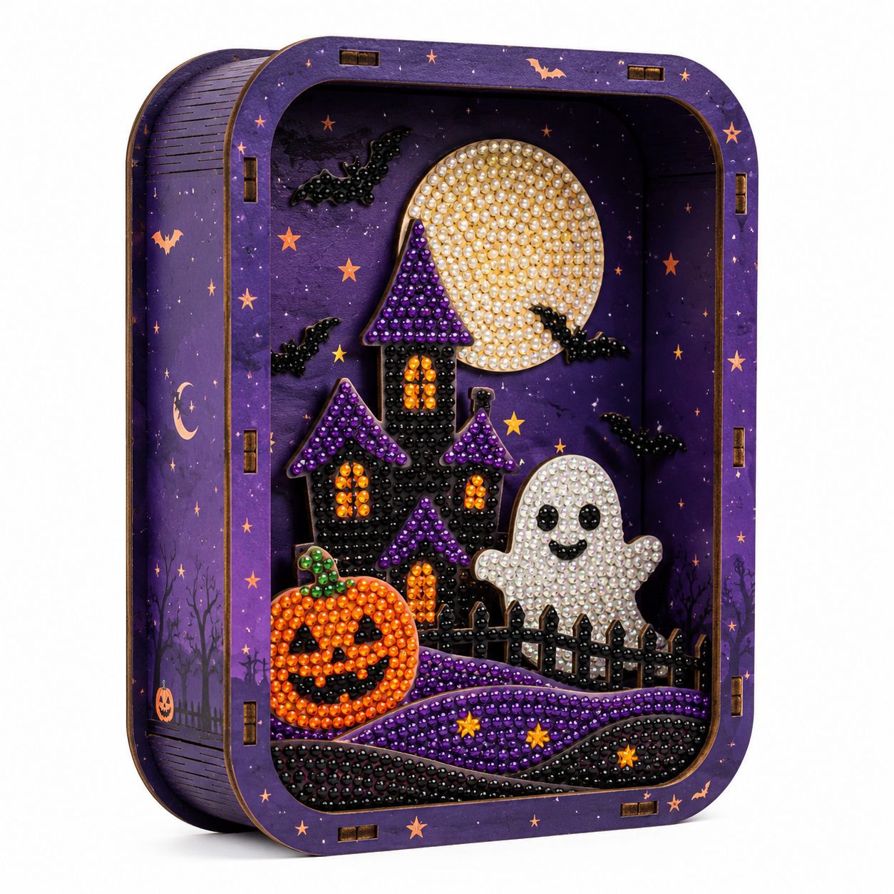 Plymagic DIY Pearl Art - Halloween Wooden Tabletop