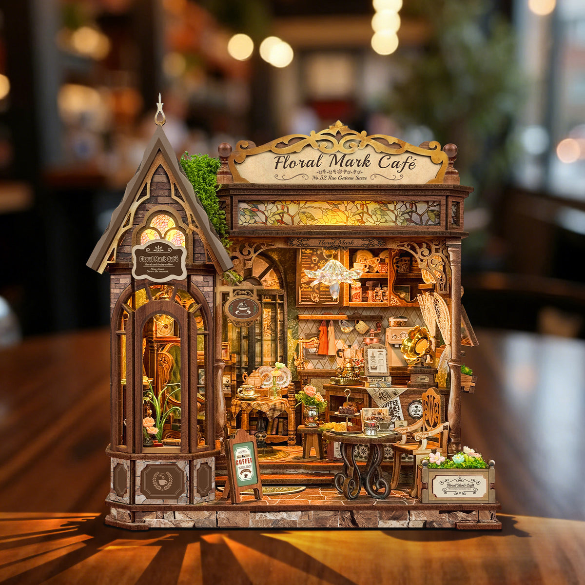 Plymagic DIY Mini House - Floral Mark Café