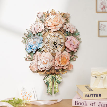 Plymagic DIY Assembled Clock - Flowers