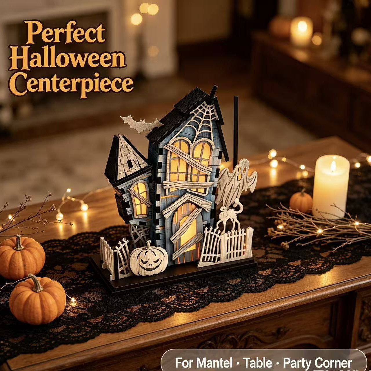 Plymagic DIY Mini House - Halloween Haunted House Decorations
