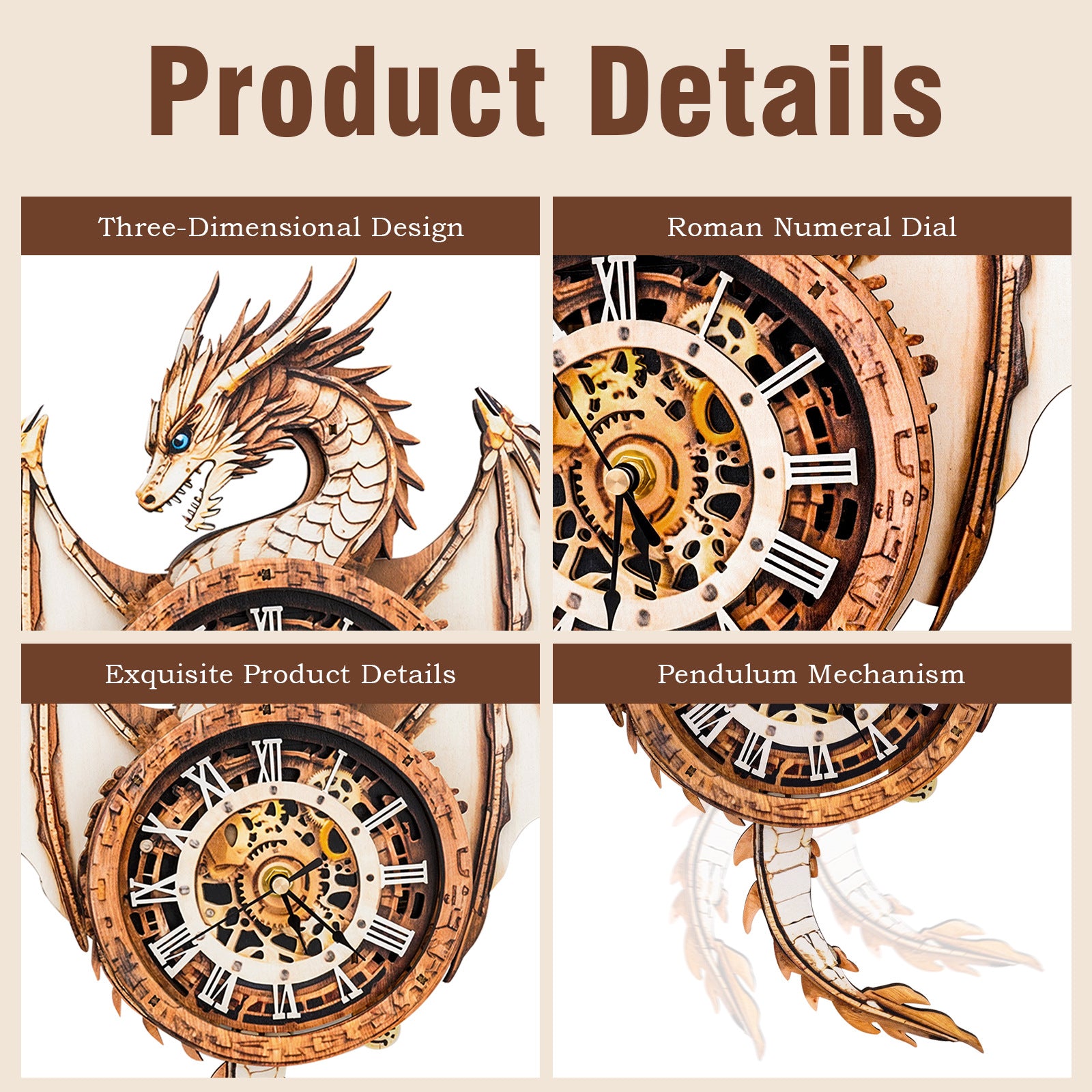 Plymagic DIY Assembled Clock - Dragon Series
