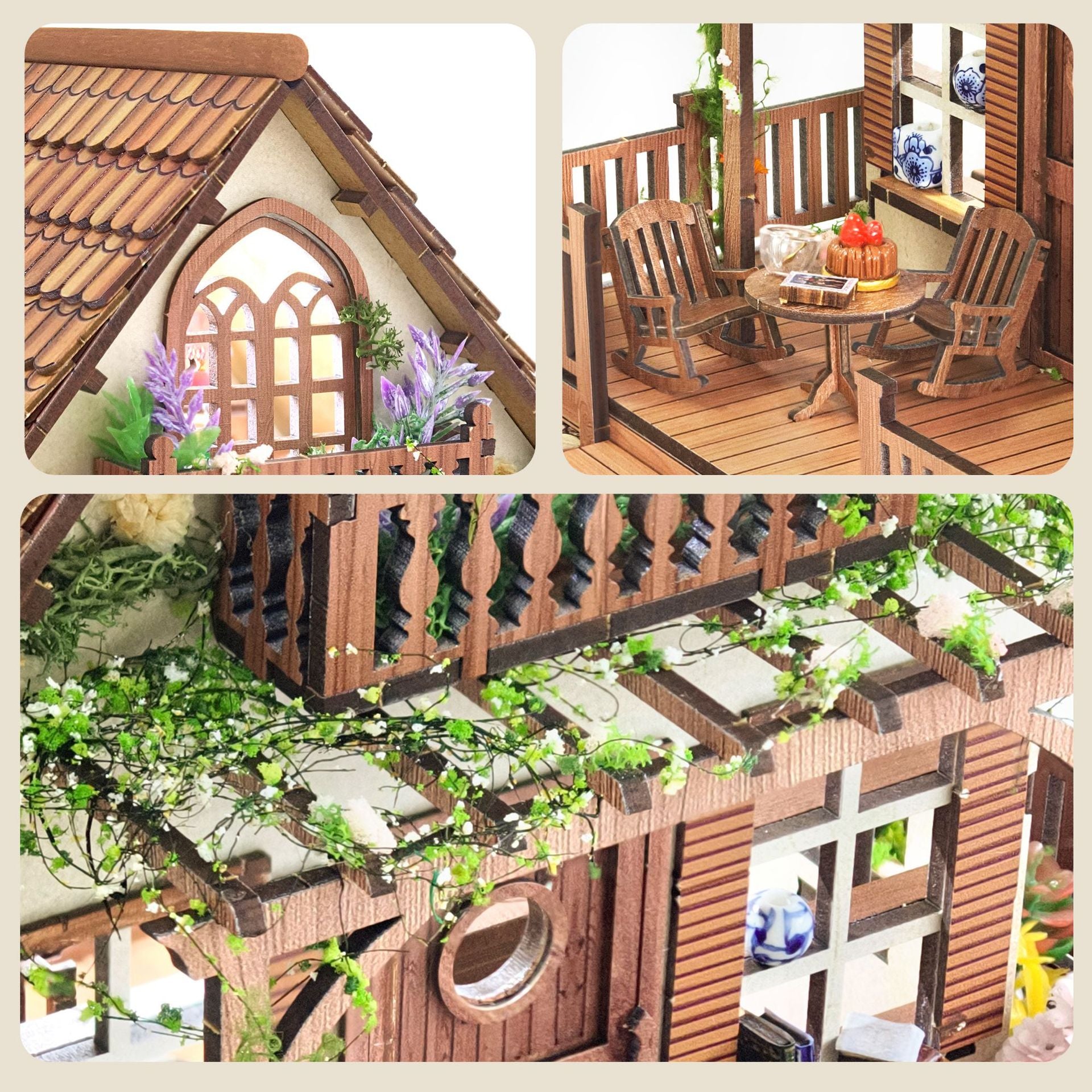 Plymagic DIY Mini House - Retro wooden house