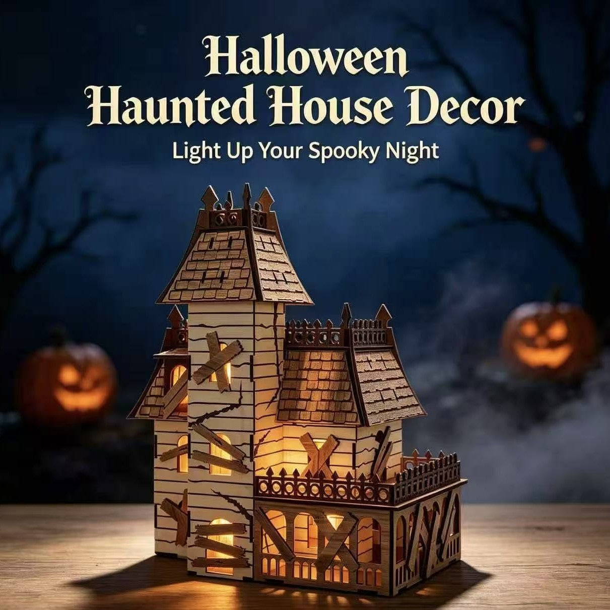 Plymagic DIY Mini House - Halloween Haunted House Decorations
