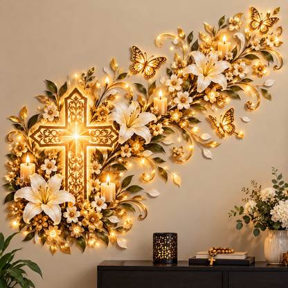 Nativity Wall Art – Holy Family & Bethlehem Star Christmas Decoration
