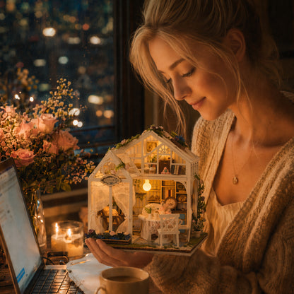 Plymagic DIY Mini House - Floral Retreat