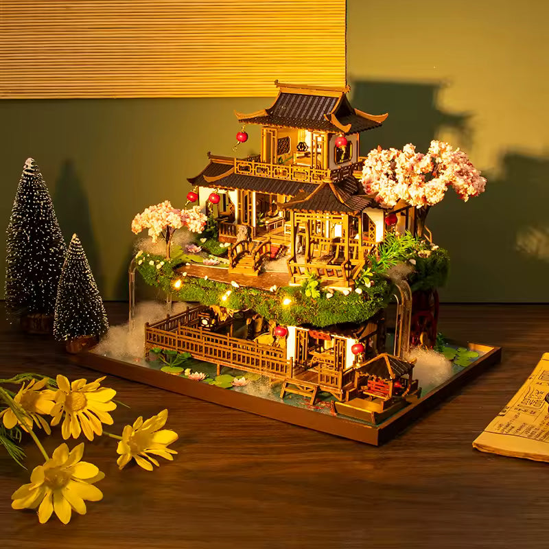 Plymagic DIY Mini House - Blossom Latern Pavilion