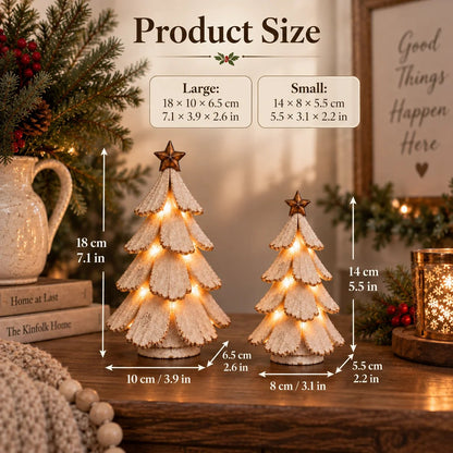 🎄🌙 Vintage-Weihnachtsbaumfigur mit Beleuchtung