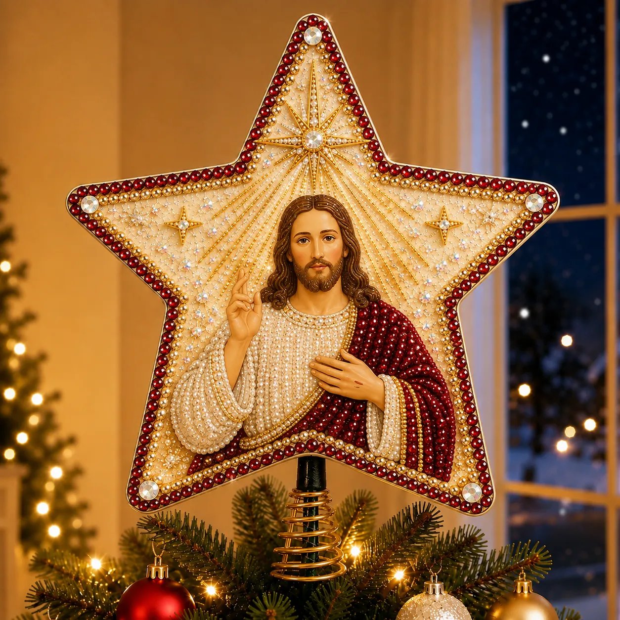 Plymagic DIY Pearl Art Tree Topper - ✝️ The Birth of Jesus