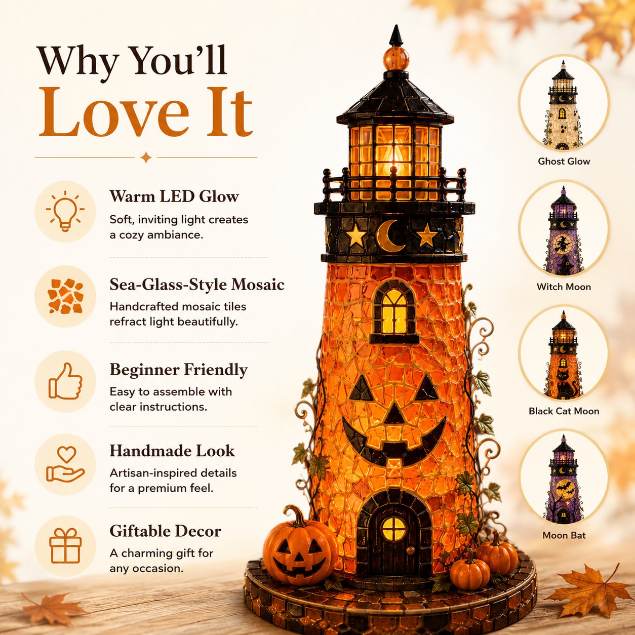 Plymagic DIY Sea Glass  – 🎃Halloween Lighthouse