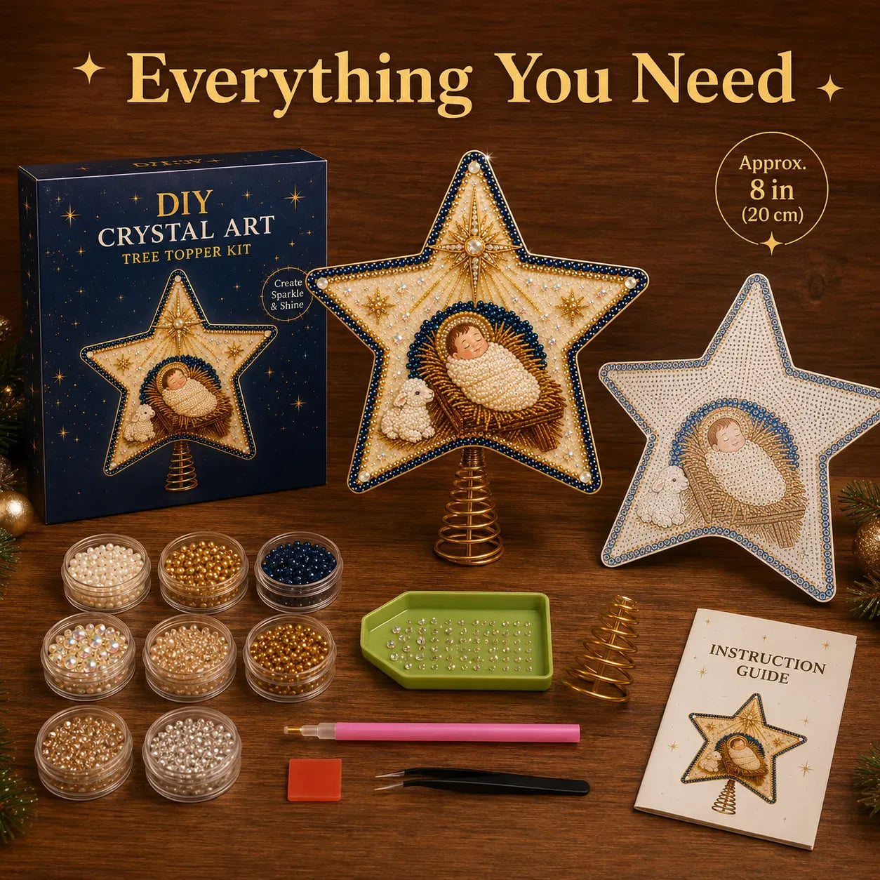 Plymagic DIY Pearl Art Tree Topper - ✝️ The Birth of Jesus