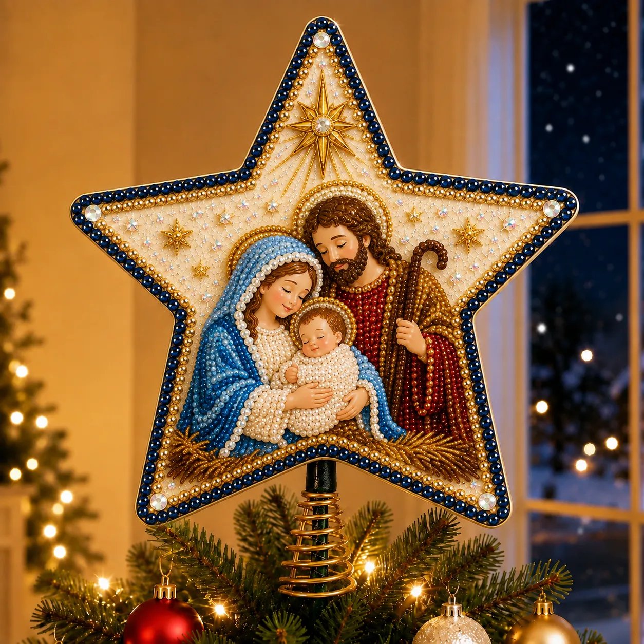 Plymagic DIY Pearl Art Tree Topper - ✝️ The Birth of Jesus
