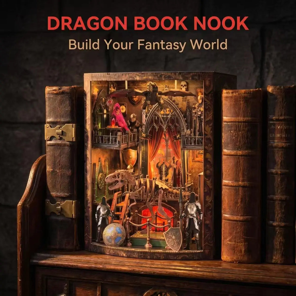 Plymagic DIY Book Nook - Hall of the Dragon Knights