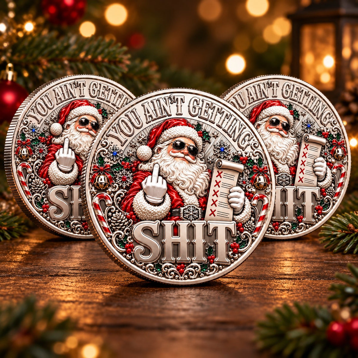 Santa’s Last Gift Adult Humor Commemorative Coin