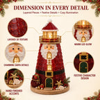 🎅 2026 Christmas Gift 50% Off--🎄Beginner-Friendly DIY Lighted Christmas Character Sea Glass-Style Lighthouse Kit Collection | Complete Kit with Sea Glass-Style Pieces, LED Lights & Step-by-Step Guide Included 💕