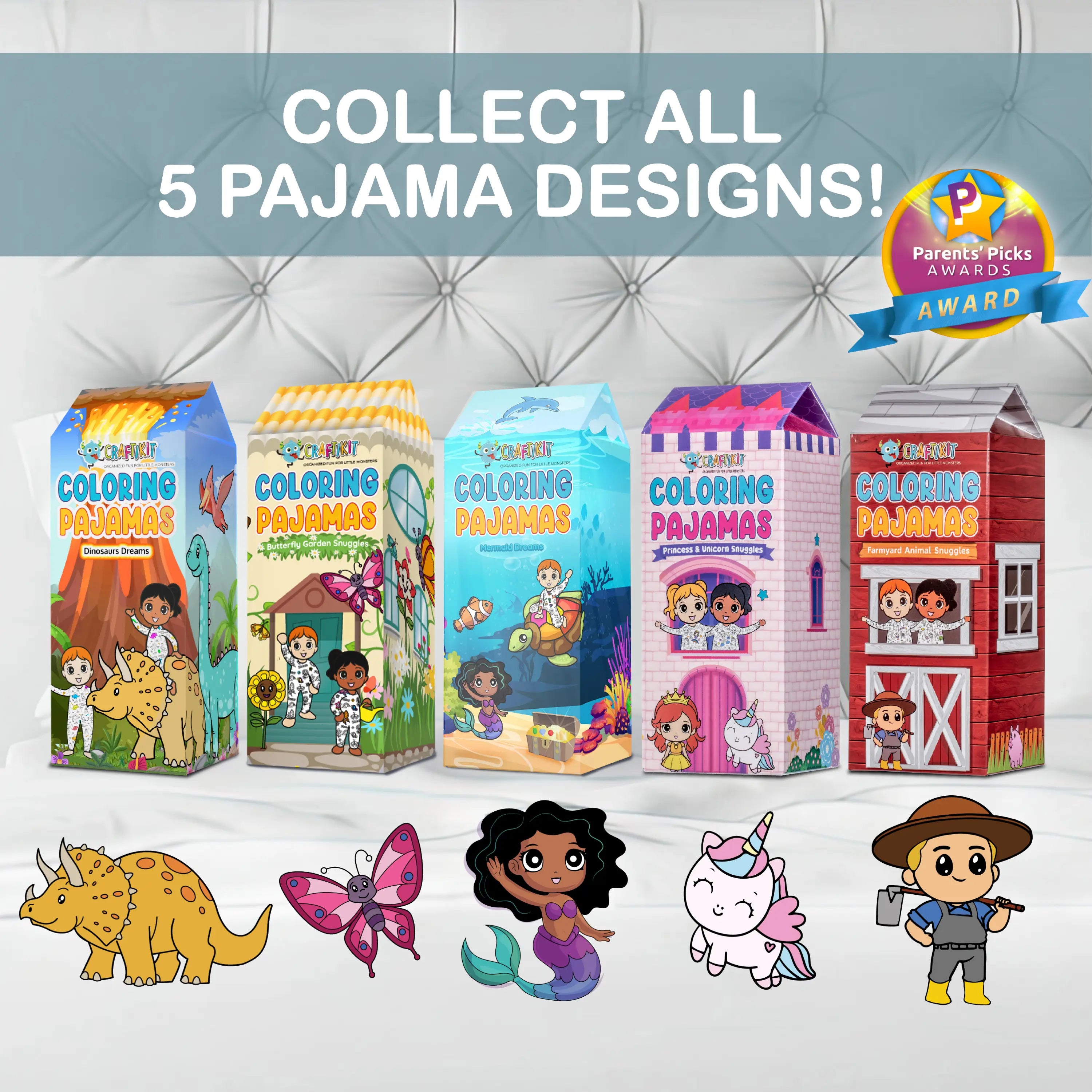 Kids' Bamboo Coloring Pajama Set