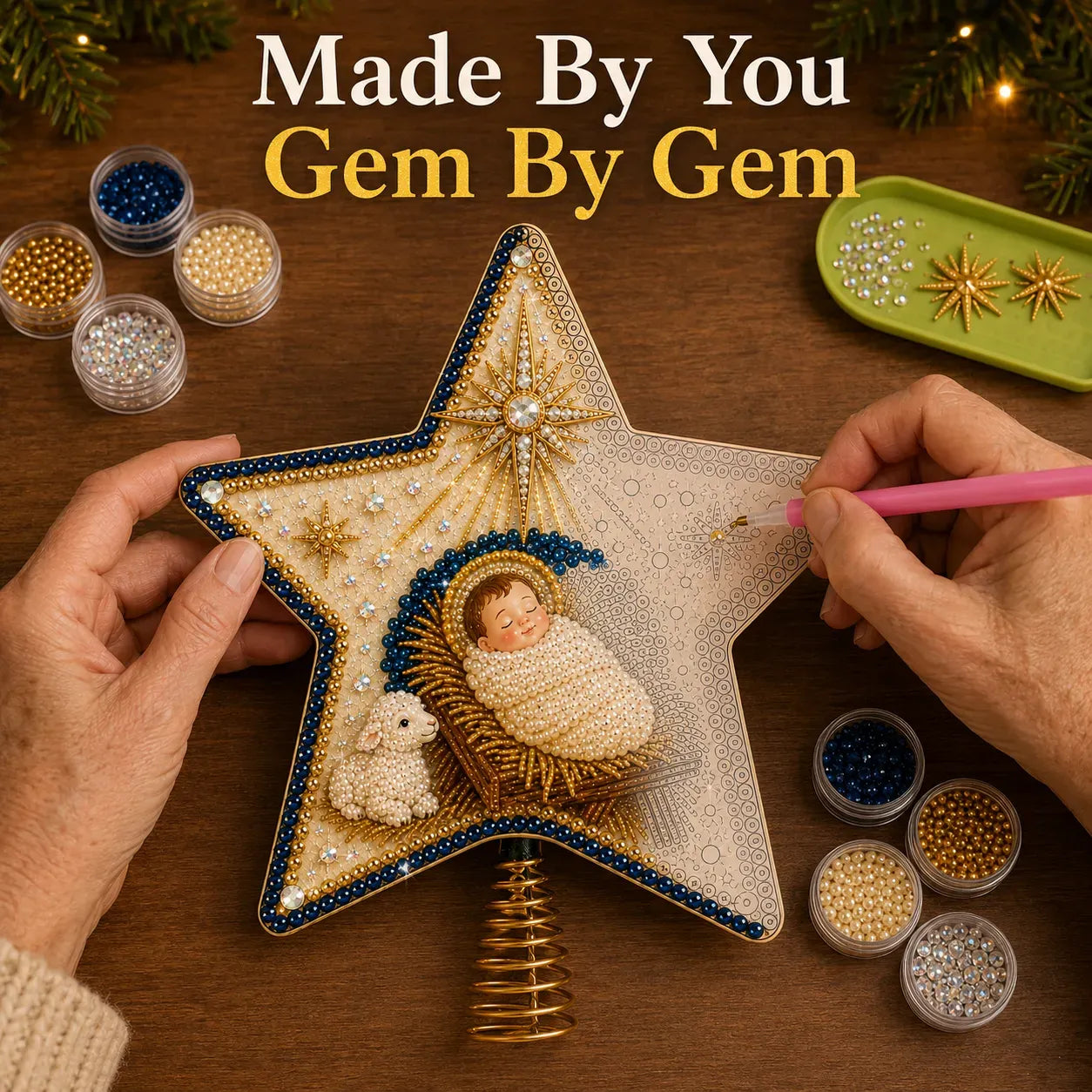 Plymagic DIY Pearl Art Tree Topper - ✝️ The Birth of Jesus