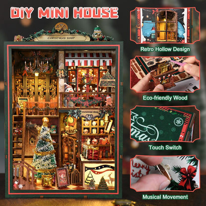 Plymagic DIY Book Nook -  Christmas Shop