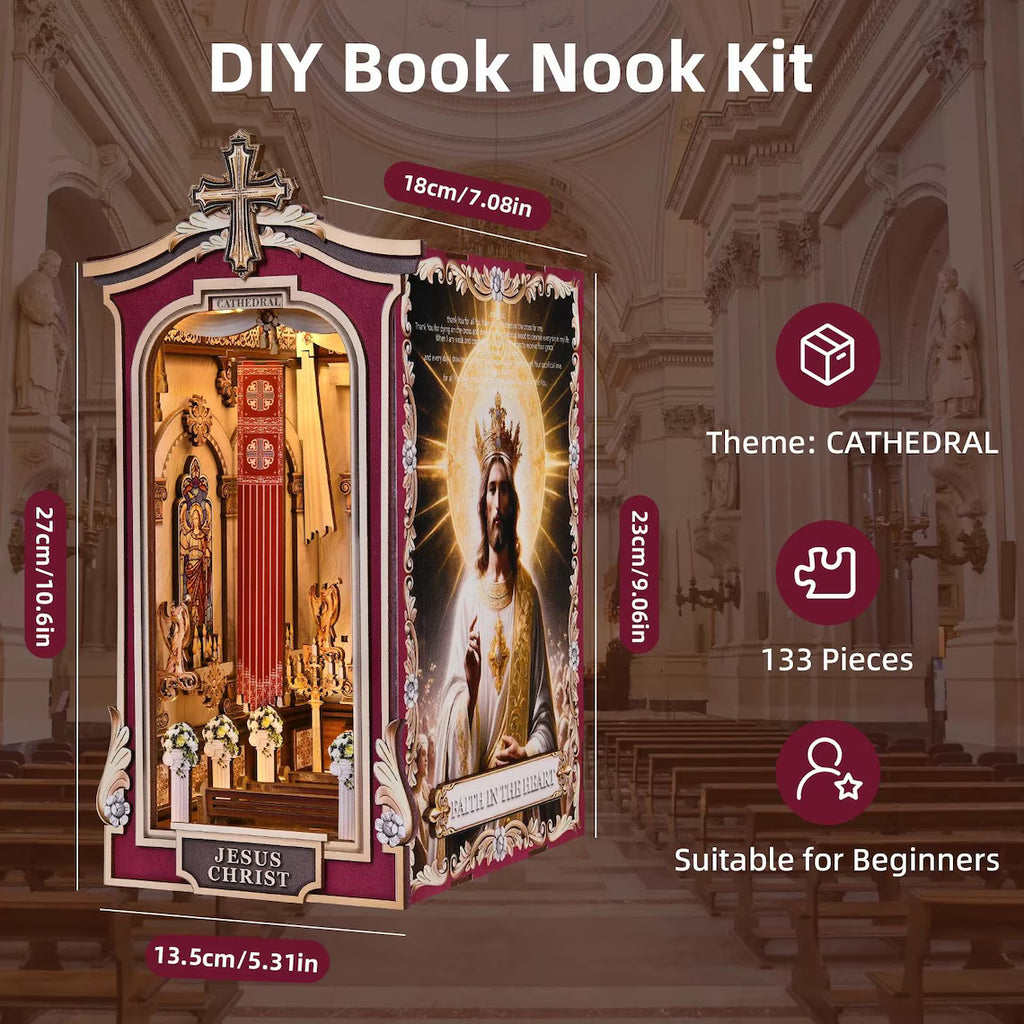 Plymagic DIY Book Nook Kit -  Jesus Christ Cathedral