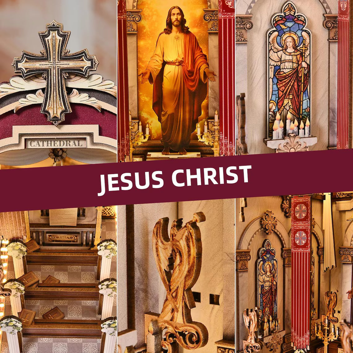 Plymagic DIY Book Nook Kit -  Jesus Christ Cathedral