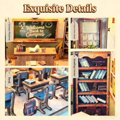 Plymagic DIY Mini House - Retro Classroom